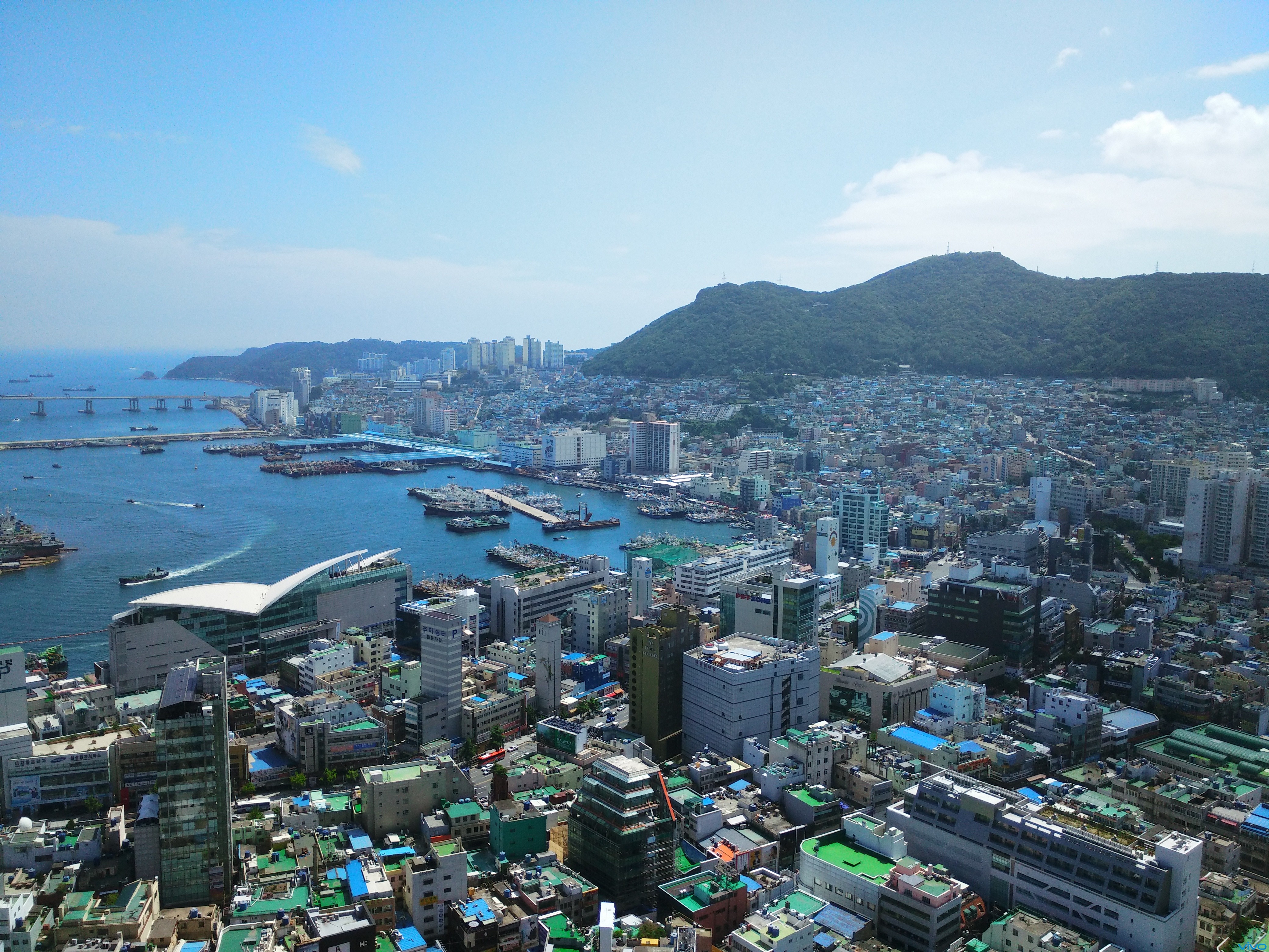 【我的2014】蔚蓝色的釜山 城市建筑风光全景鸟瞰