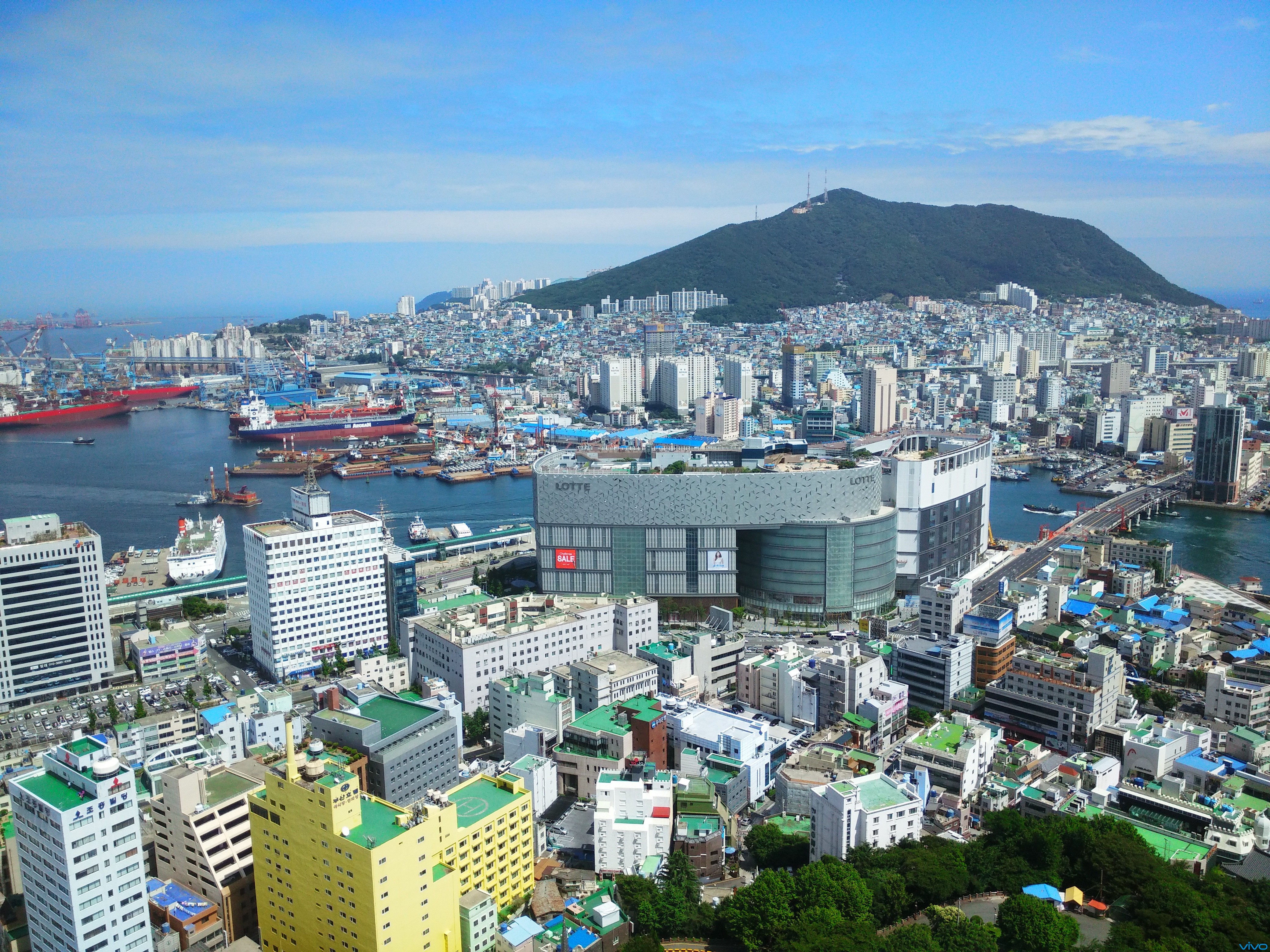 【我的2014】蔚蓝色的釜山 城市建筑风光全景鸟瞰