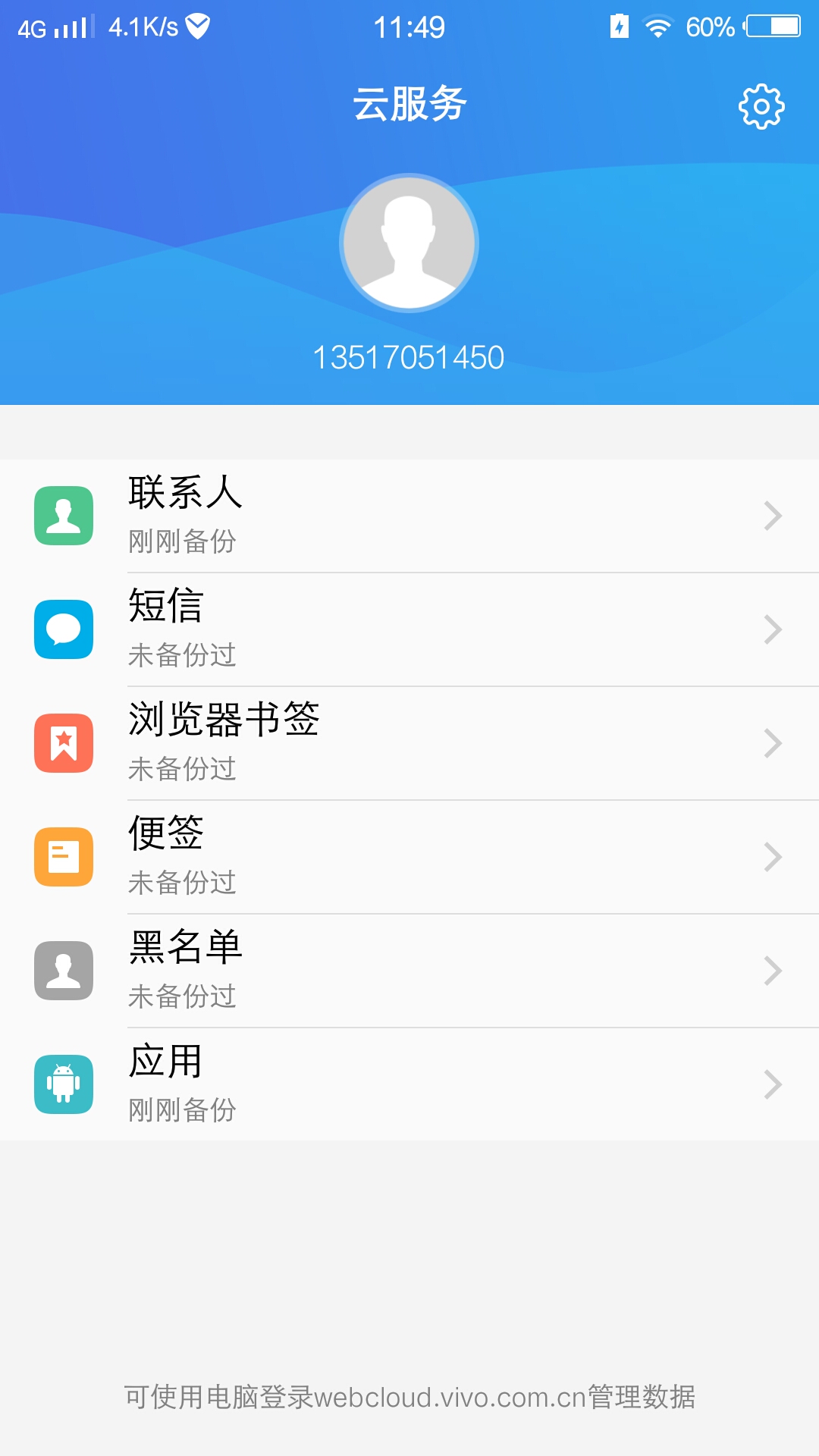 vivo的云服务怎么没有备份相册的功能-Funtouc