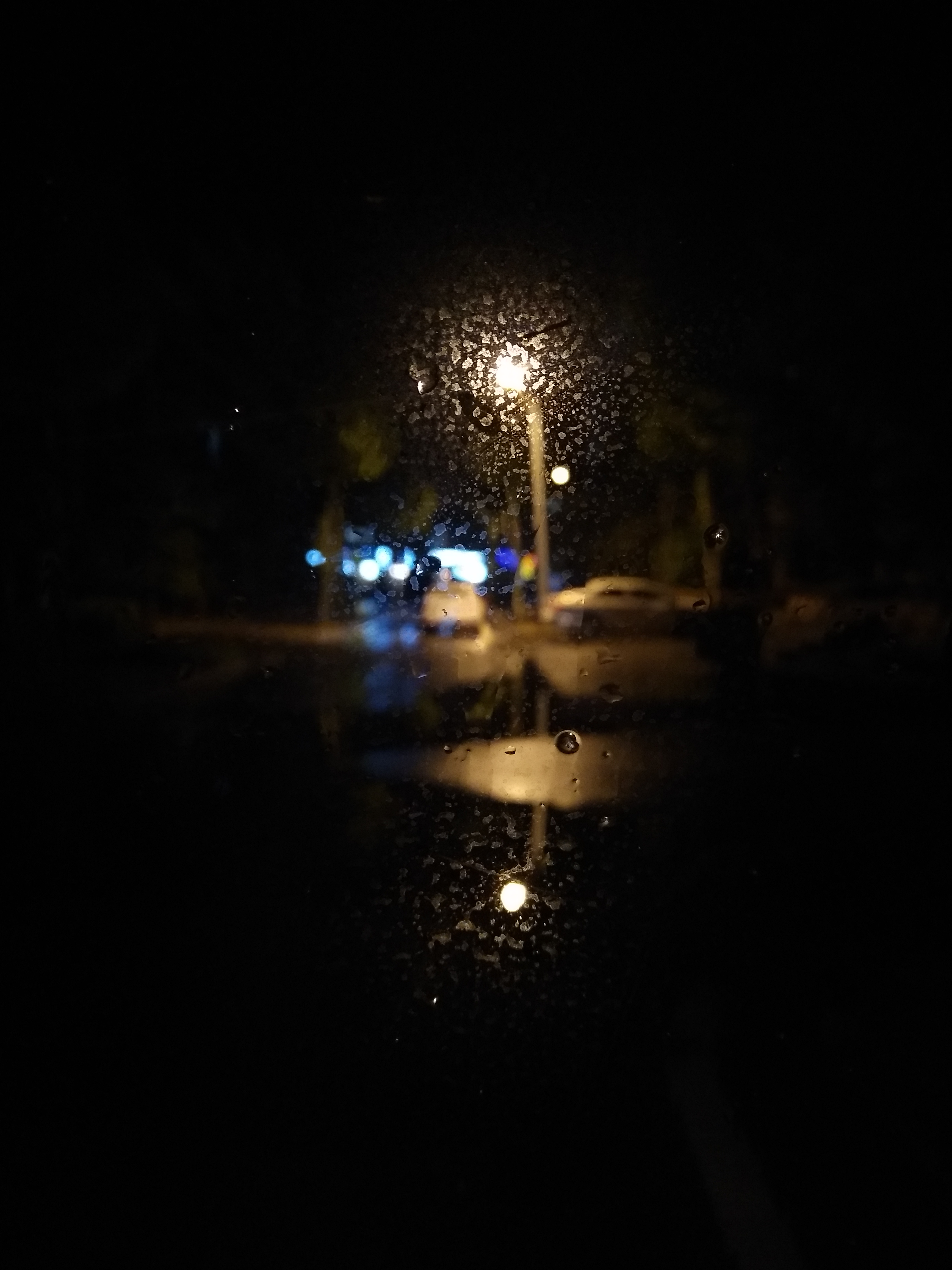 下过雨的夜晚