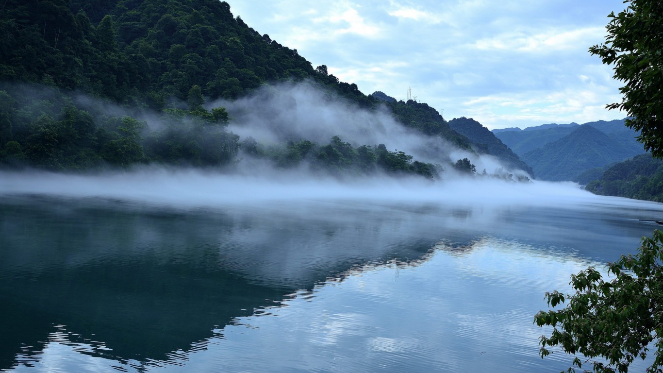 v粉壁纸湖南郴州资兴小东江风景