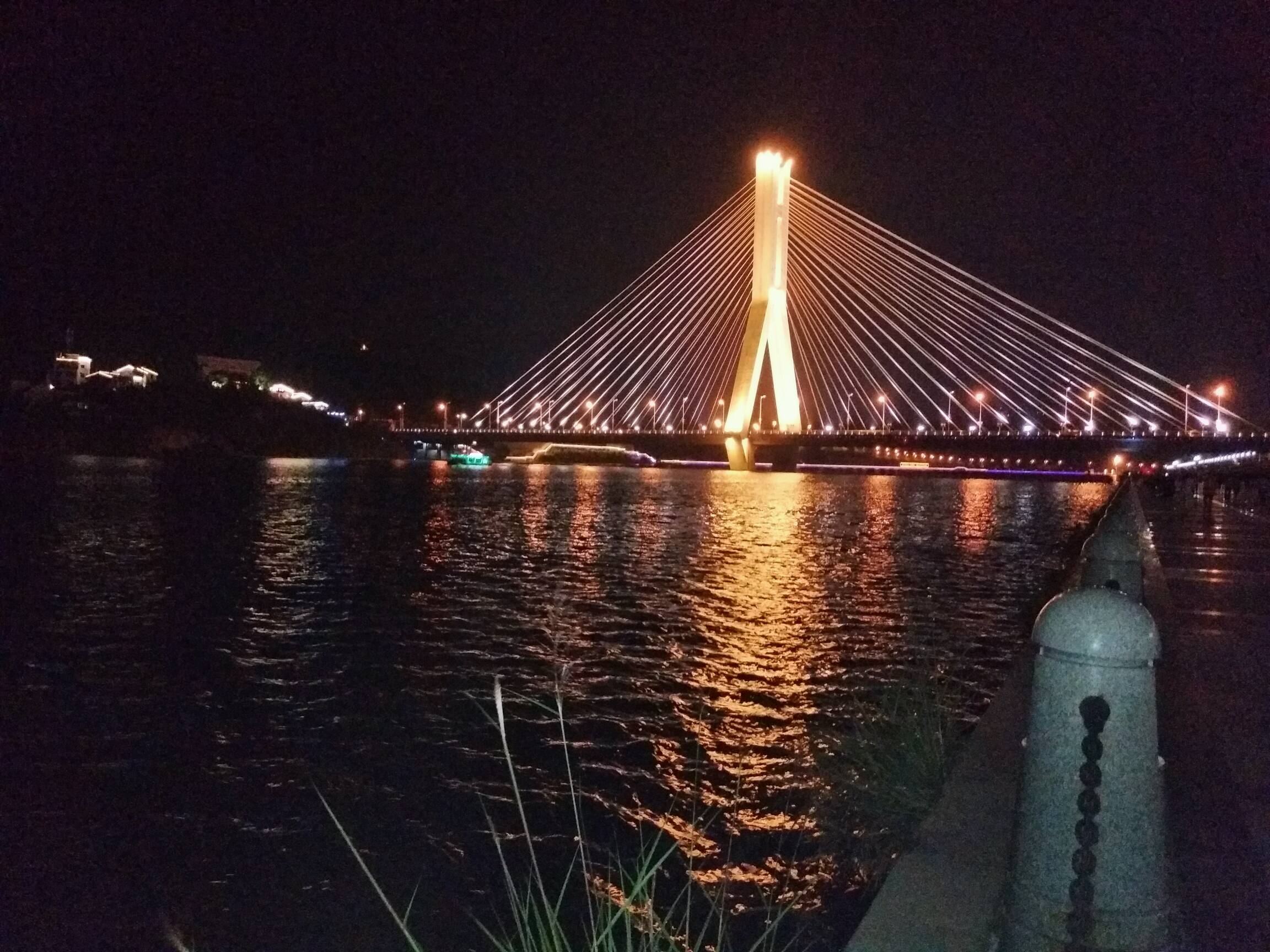 丽水防洪坝夜景