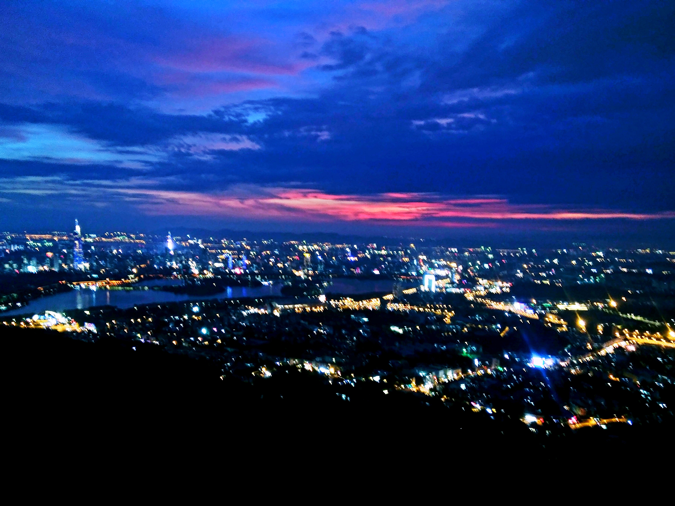 【城市夜景】紫金山之巅俯瞰南京