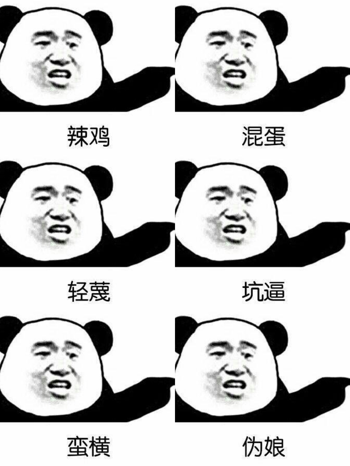 【v粉表情包】熊猫,骂人