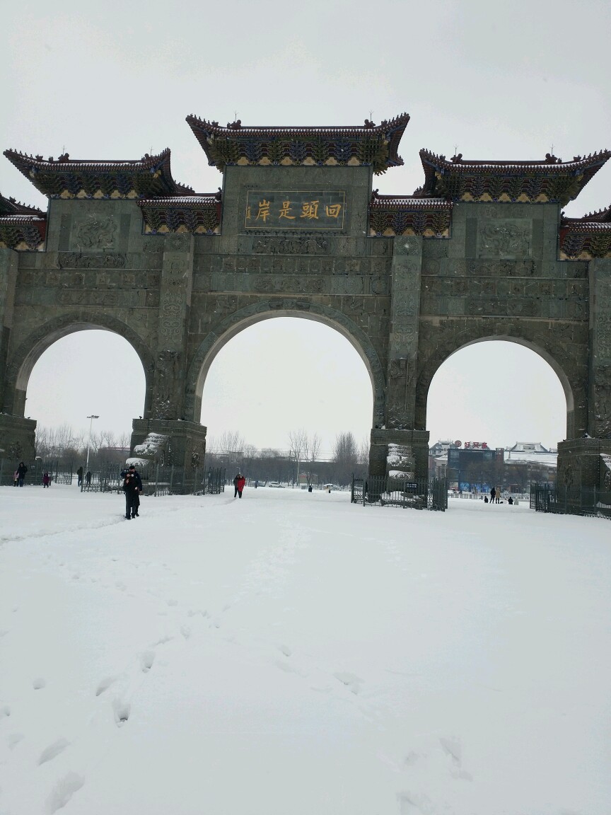 2018年第一场雪(x7plus拍)地点河南省上蔡县蔡明园