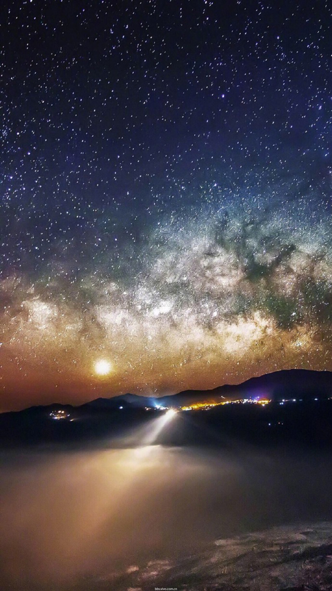 【v粉主题素材壁纸】唯美夜晚星空风景手机竖屏壁纸