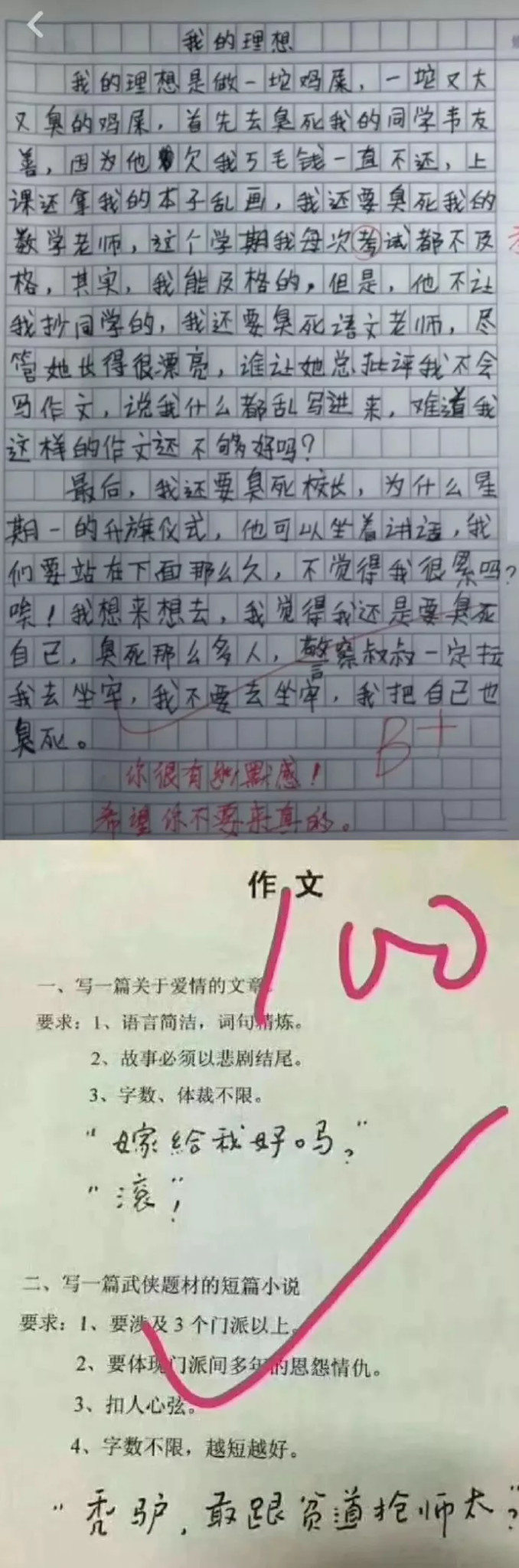 爆红网络的05后小学生作文 ,都是些什么神仙操作!