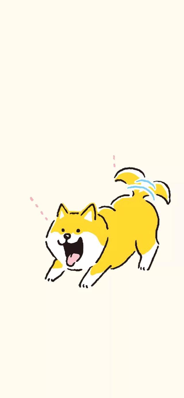 【壁纸】简笔画～可爱的柴犬
