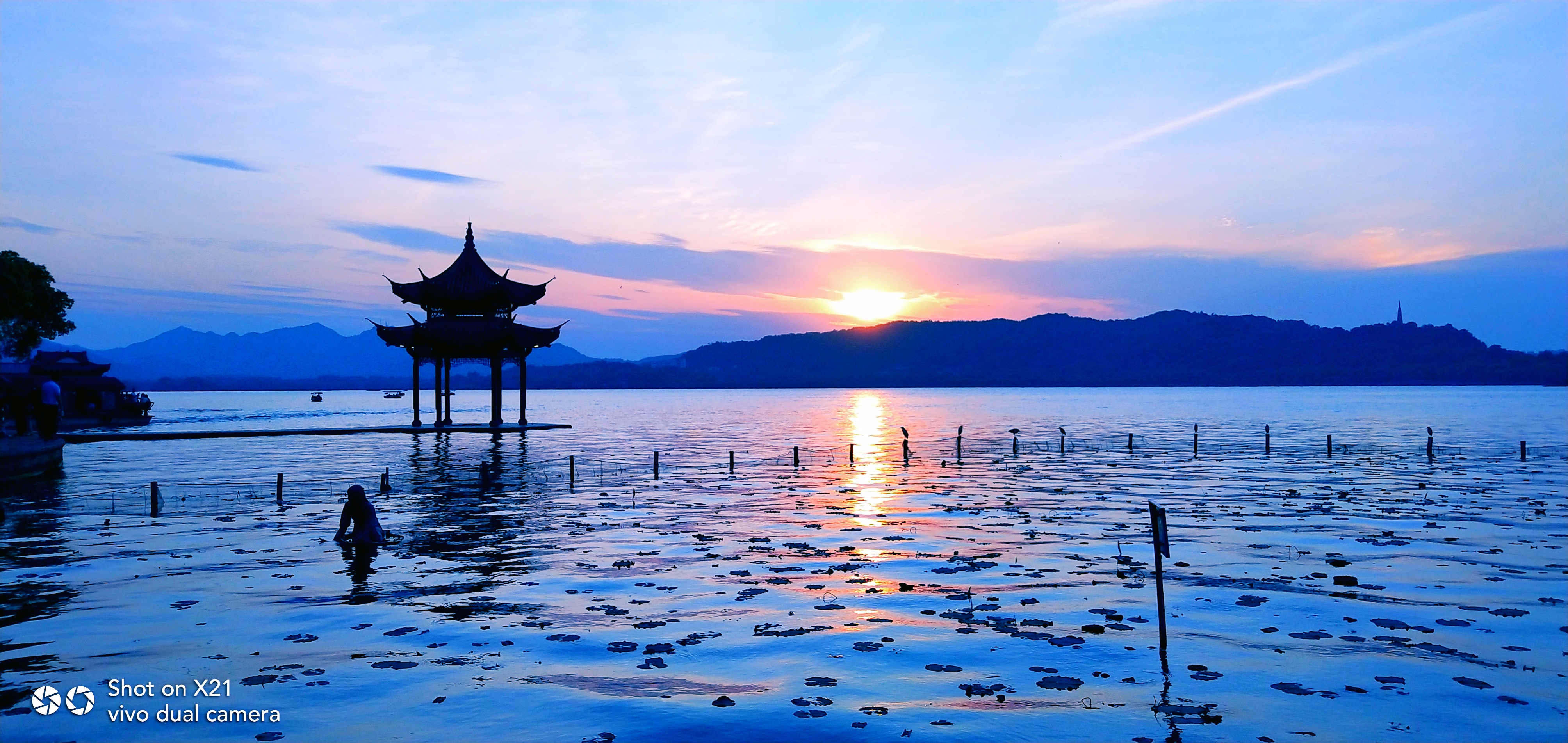 【x21样张】湖心亭暮色