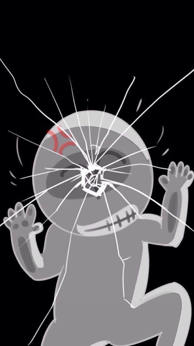 【壁纸】碎屏可爱壁纸/要么可爱,要么破碎